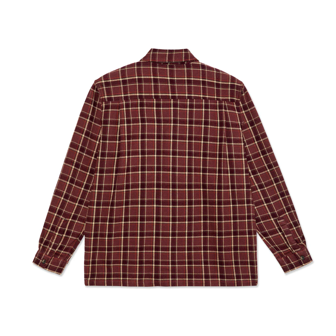Mike L/S Flannel Shirt, Oxblood Check