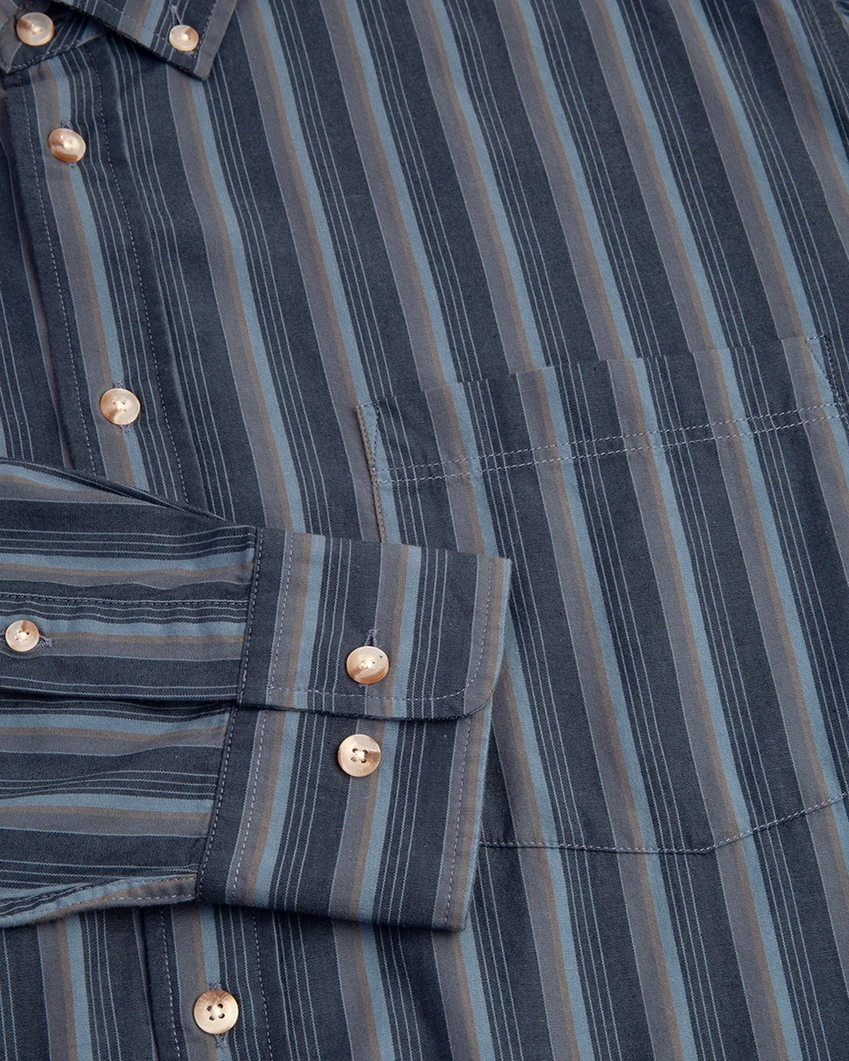 Ben L/S Shirt, Blue Stripe
