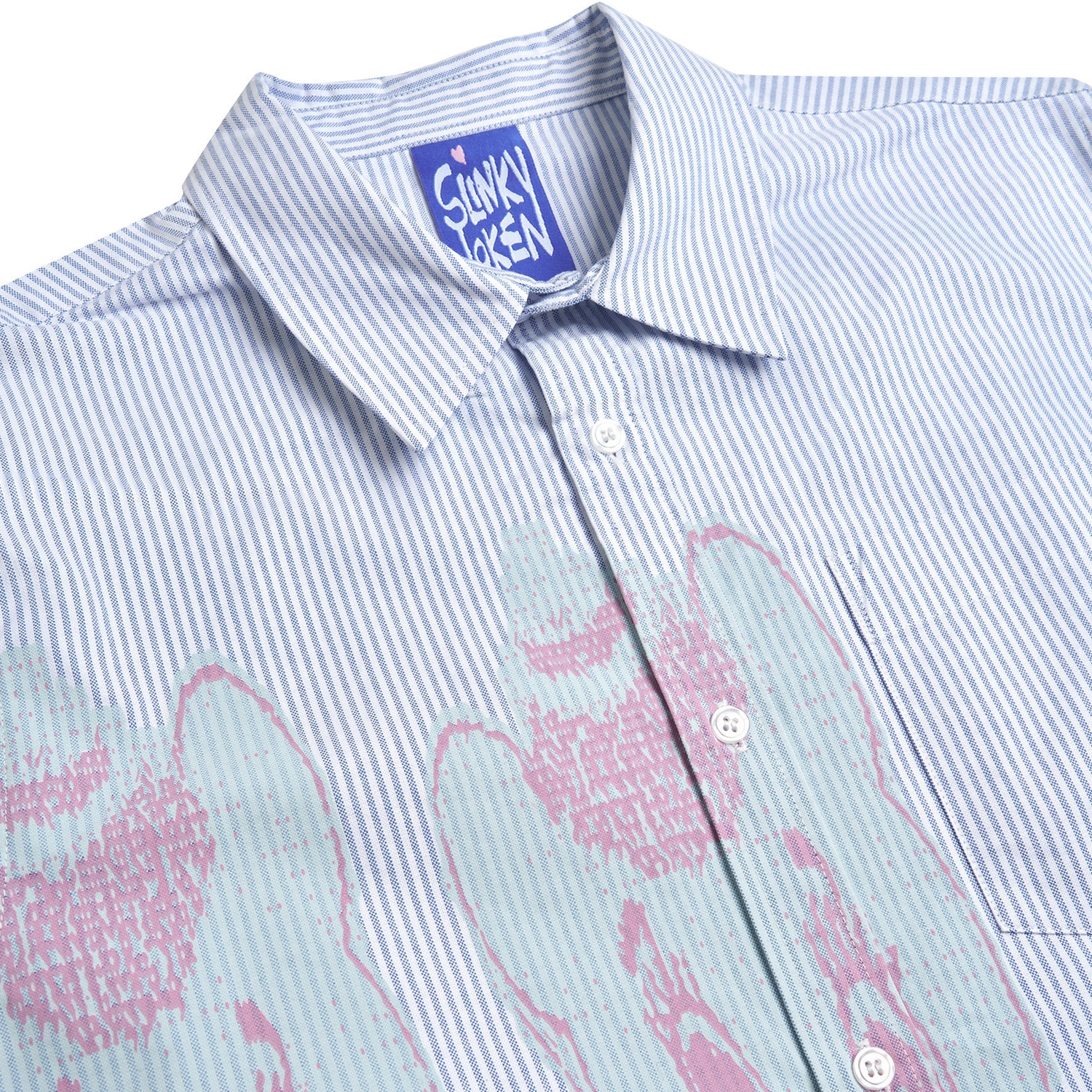 Puppy World Shirt, Blue / White striped