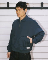 Half-Zip Collared Sweatshirt, Midnight