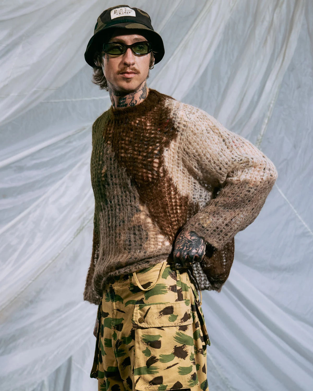Organic Threadbare Sweater, Olive