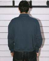 Half-Zip Collared Sweatshirt, Midnight