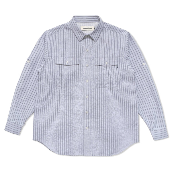 Metalwood Seersucker Fishing Shirt, Sky