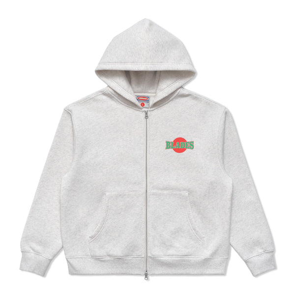 Metalwood Blades Gym Zip-Thru Pullover Hood, Heather Grey