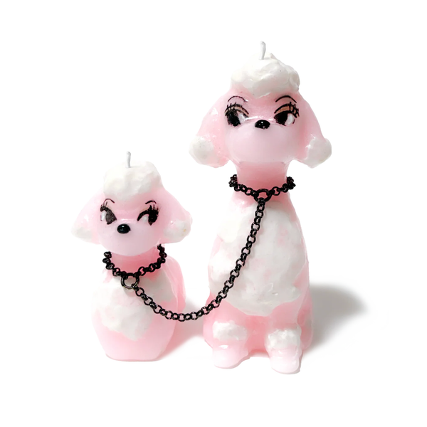 Olga Goosecandles Pink Poodle Candle