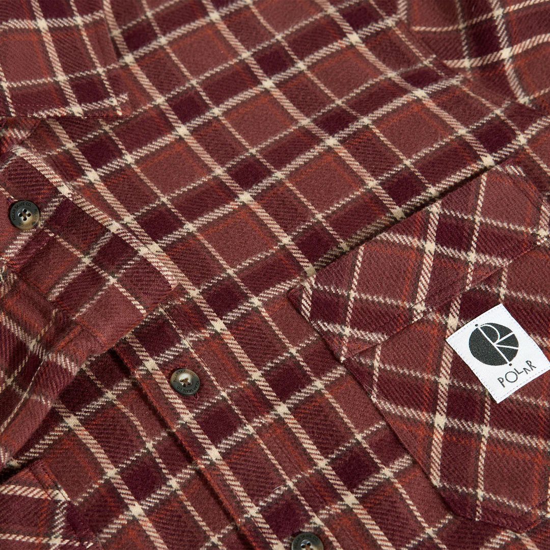 Mike L/S Flannel Shirt, Oxblood Check