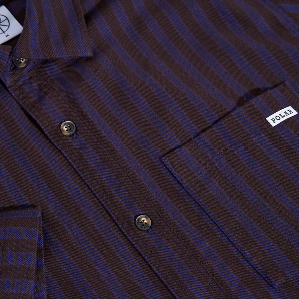 Polar Skate Co. Mitchell Shirt, Purple / Chocolate