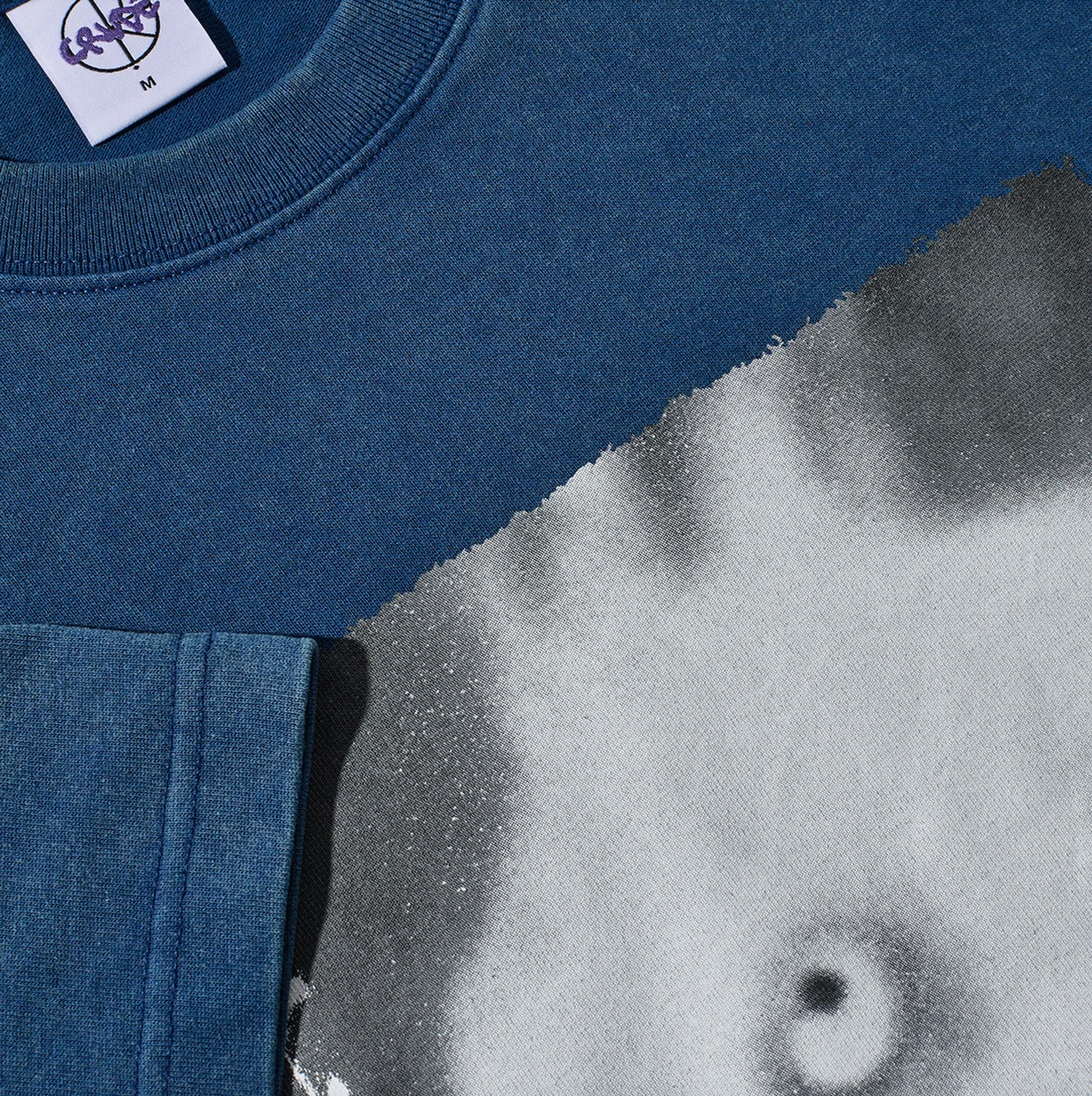 Rabbit Tee, Washed Blue