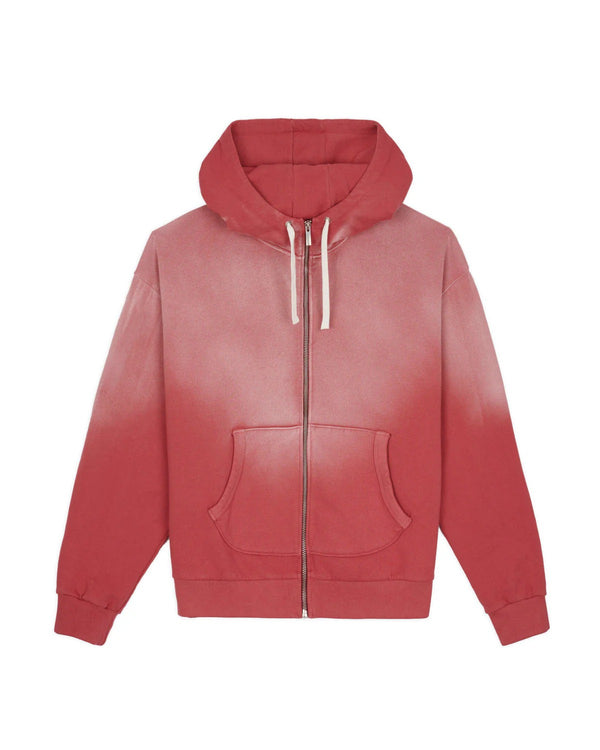 Brain Dead Padded Elbow Zip-Thru Pullover, Brick