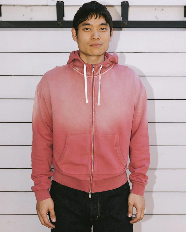 Brain Dead Padded Elbow Zip-Thru Pullover, Brick