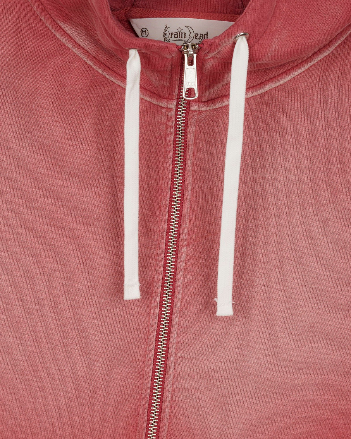 Padded Elbow Zip-Thru Pullover, Brick