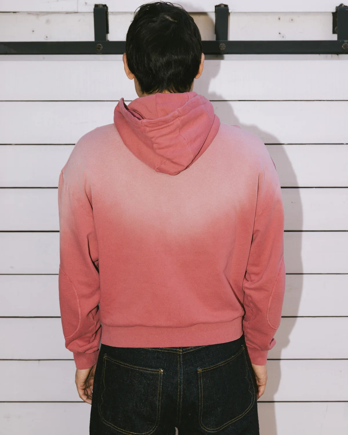 Padded Elbow Zip-Thru Pullover, Brick