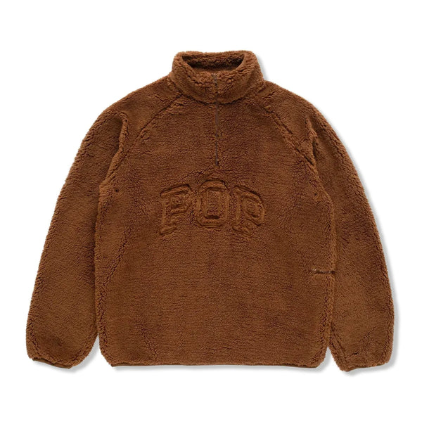 POP Trading Company Halfzip Polar Fleece Sweat, Bison