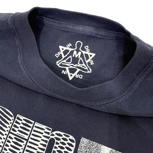 'Drain Is A Magazine' Tee Designed By Ed Davis, Navy