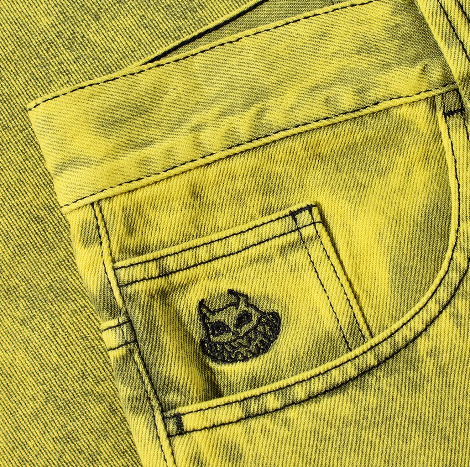 Angel Child Big Boy Shorts, Lemon Black