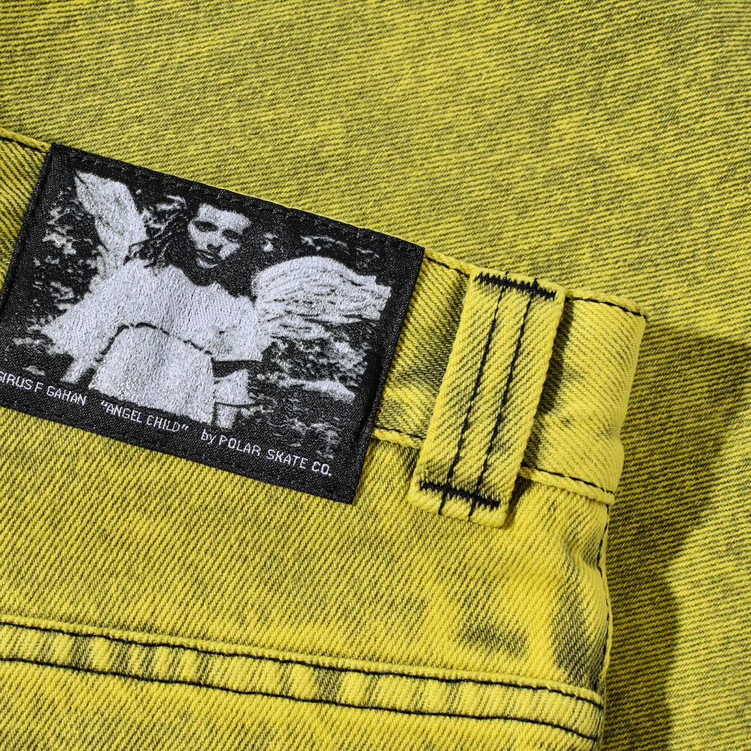 Angel Child Big Boy Shorts, Lemon Black