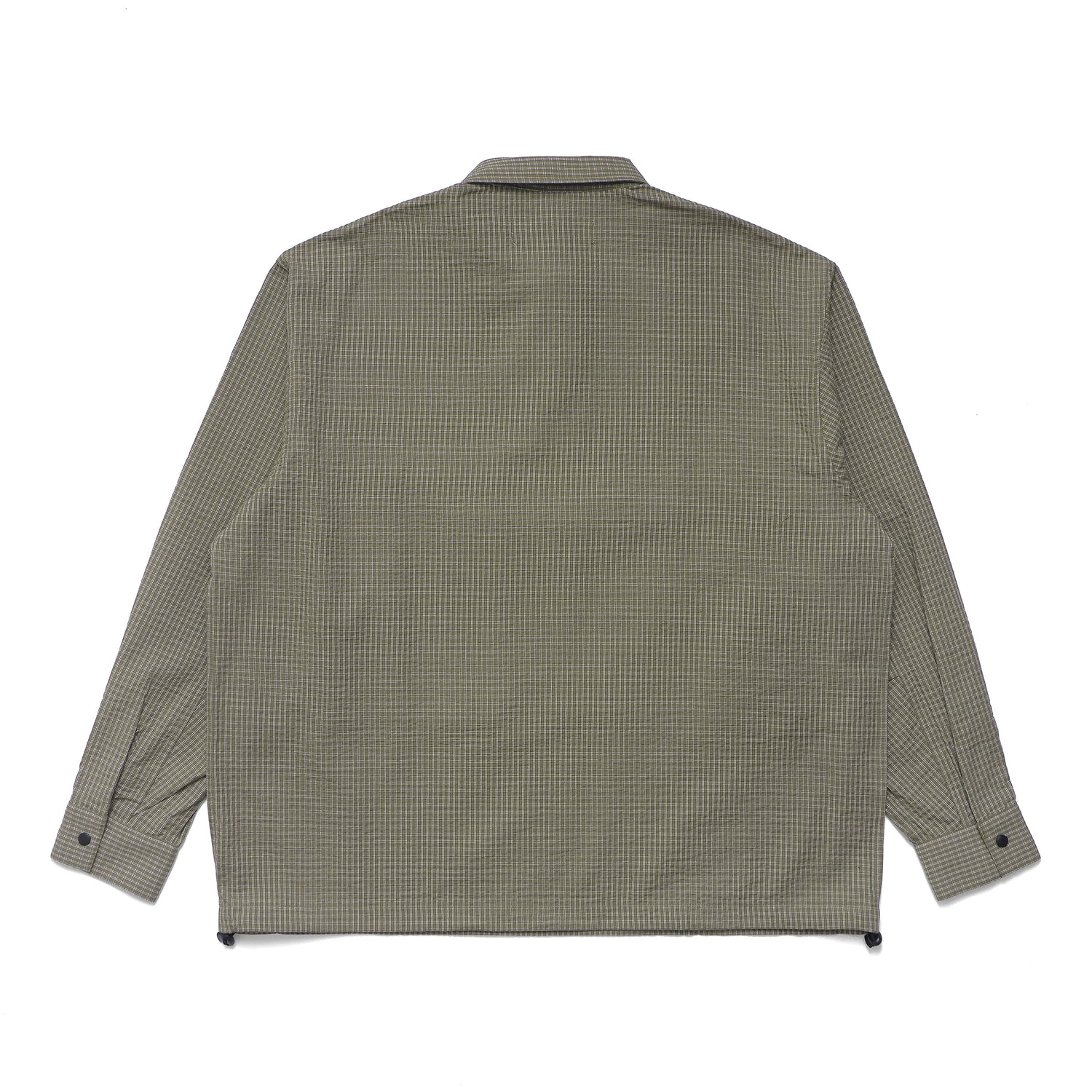 Plaid Tactical Overshirt, Green/White