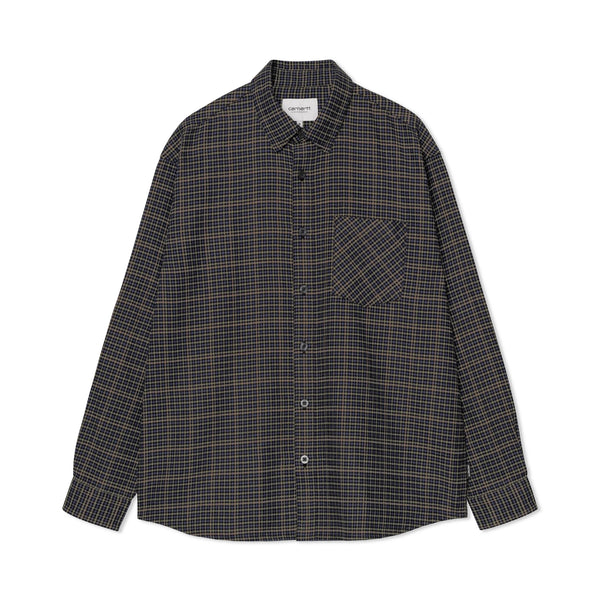 Carhartt WIP L/S Todrick Shirt, Houndstooth Blue