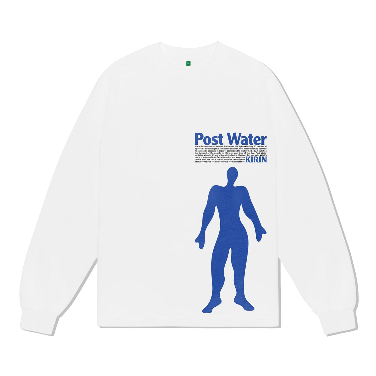 Post Water long sleeve Tee, White