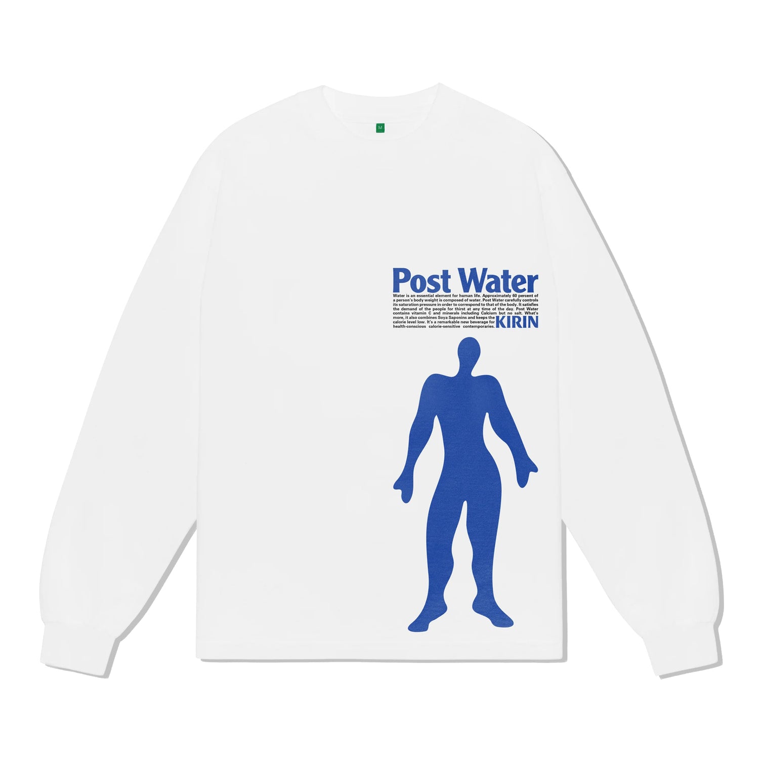 Post Water long sleeve Tee, White