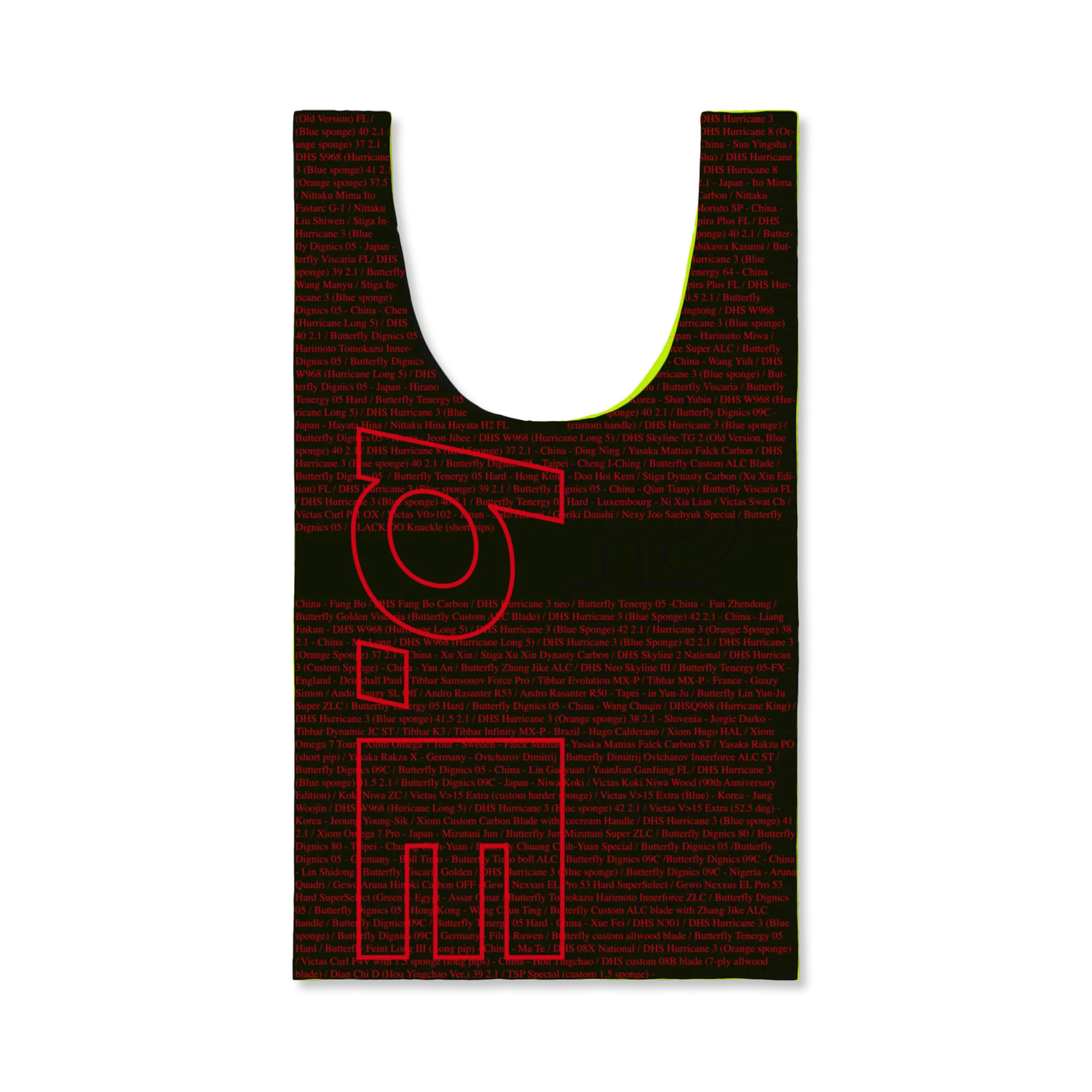 b.Eautiful x LTTT Times Reusable Bag, Black / Lime