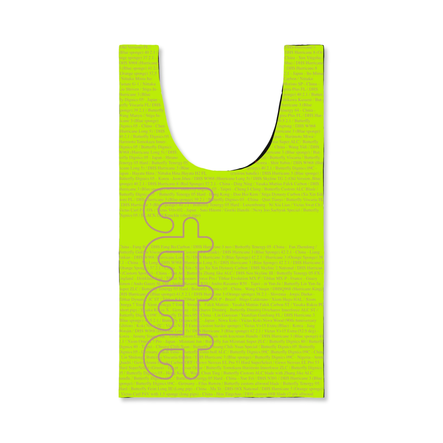 b.Eautiful x LTTT Times Reusable Bag, Black / Lime