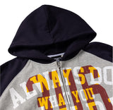Jersey Raglan Zip YP Hoodie, Heather Grey