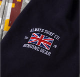 Jersey Raglan Zip YP Hoodie, Navy