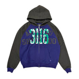 Jersey Raglan Zip YP Hoodie, Navy