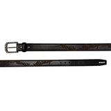 Lazerprint Cowhide Belt, Black / Green
