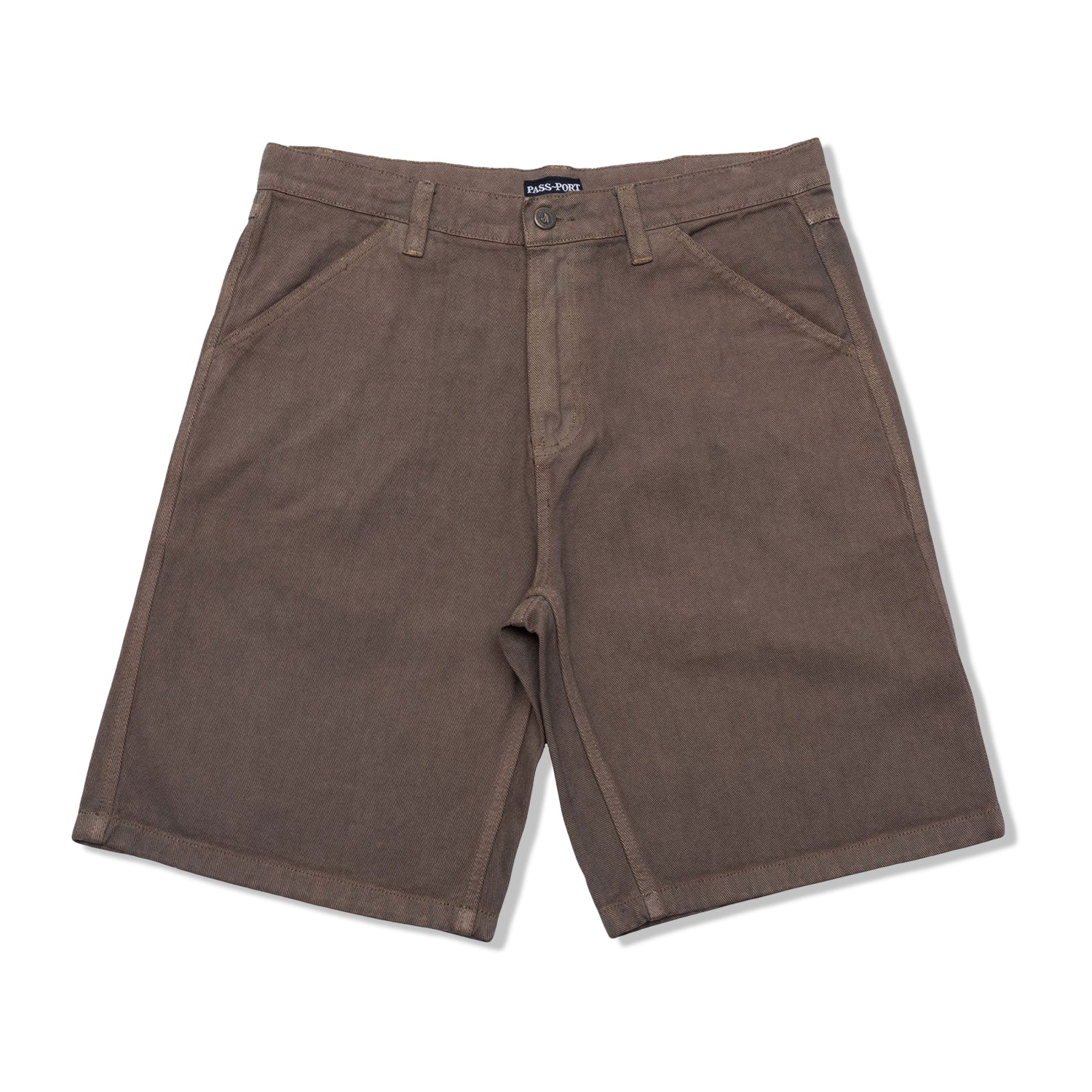Workers Club Denim Short, Washed Brown