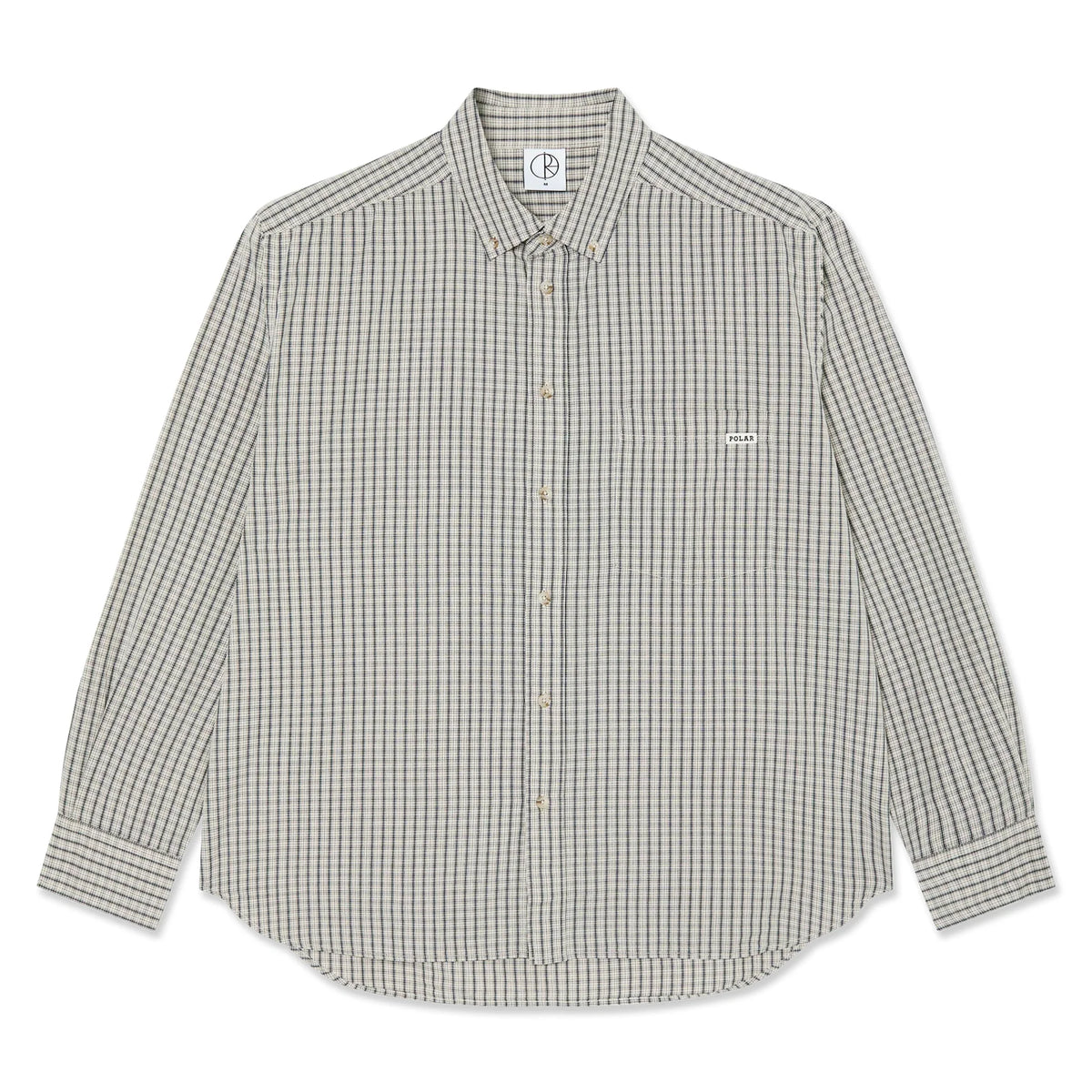 Ben Long Sleeve Shirt, Ivory Check