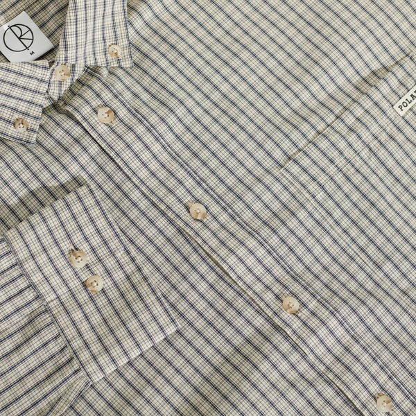 Polar Skate Co. Ben Long Sleeve Shirt, Ivory Check