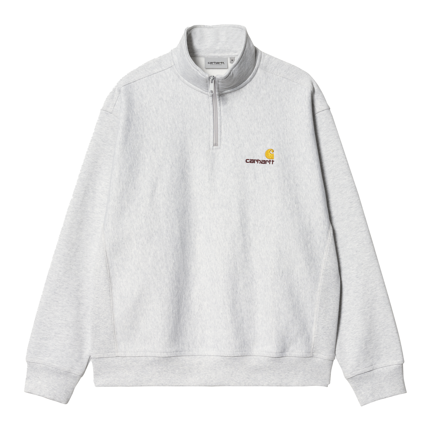 Half Zip American Script Sweat, Ash Heather