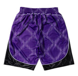 Cross Plaid Shorts, Purple / Black