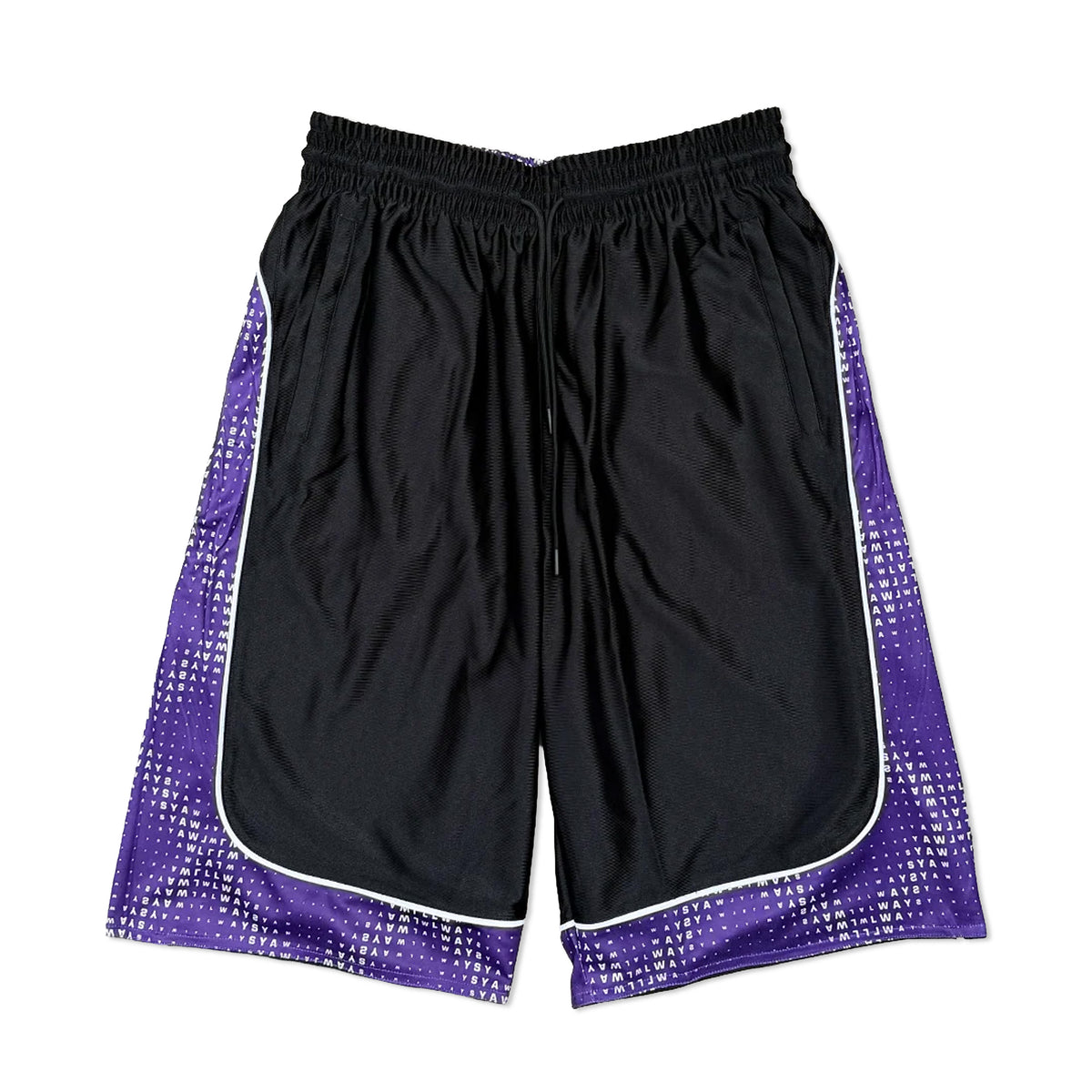 Cross Plaid Shorts, Purple / Black