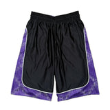 Cross Plaid Shorts, Purple / Black