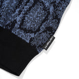 L/S Snake Polo, Camo Jacquard, Velvet Blue