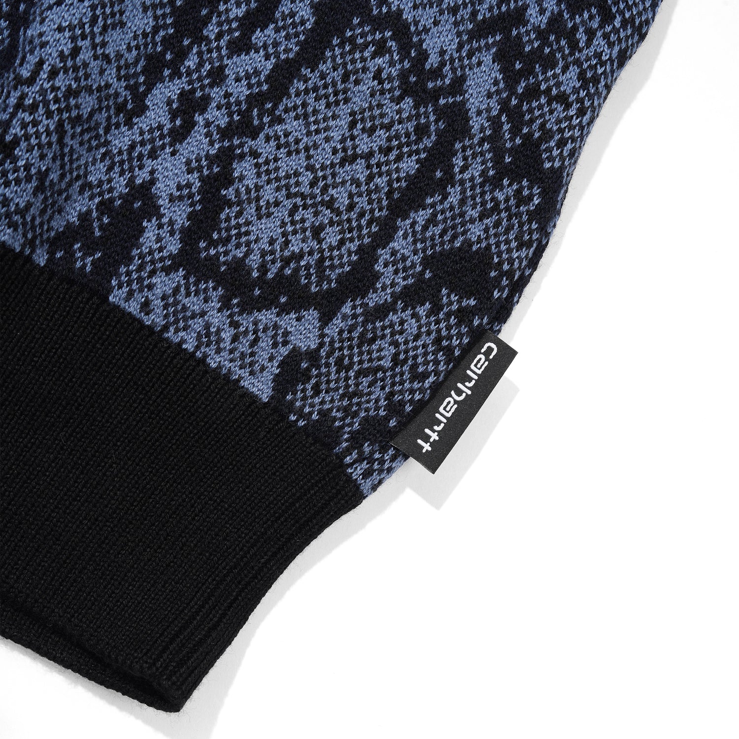 L/S Snake Polo, Camo Jacquard, Velvet Blue
