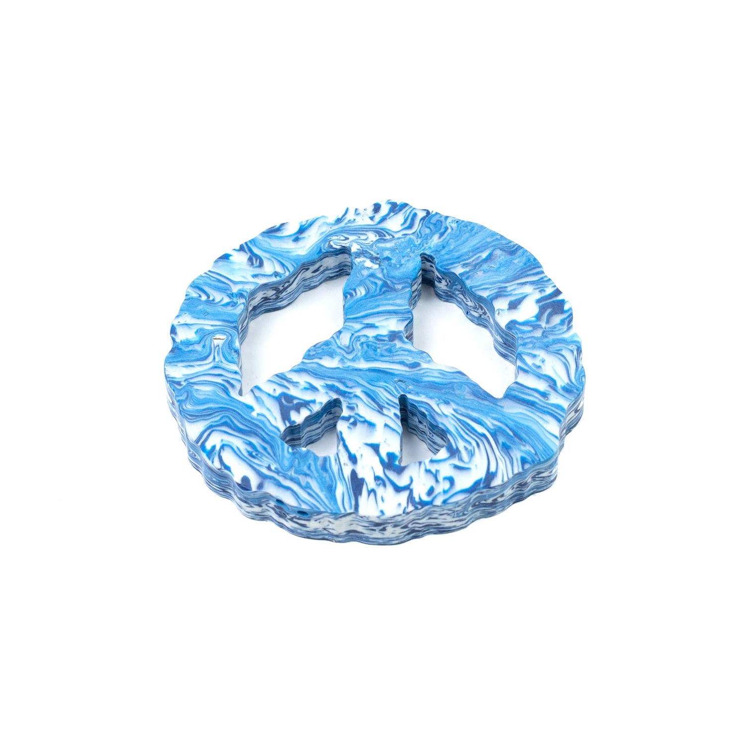 Clouded Peace Coaster Set, Blue Wave