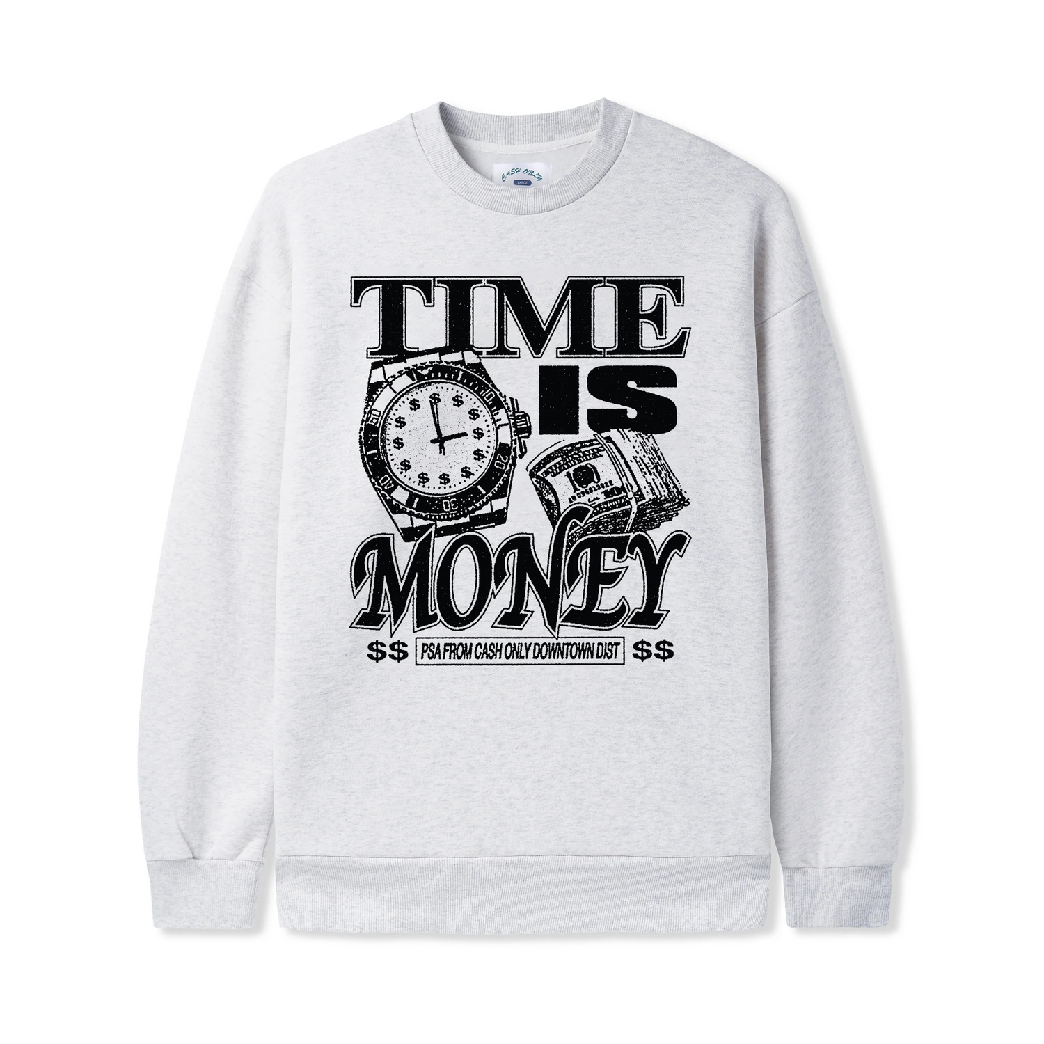 Time Crewneck, Ash