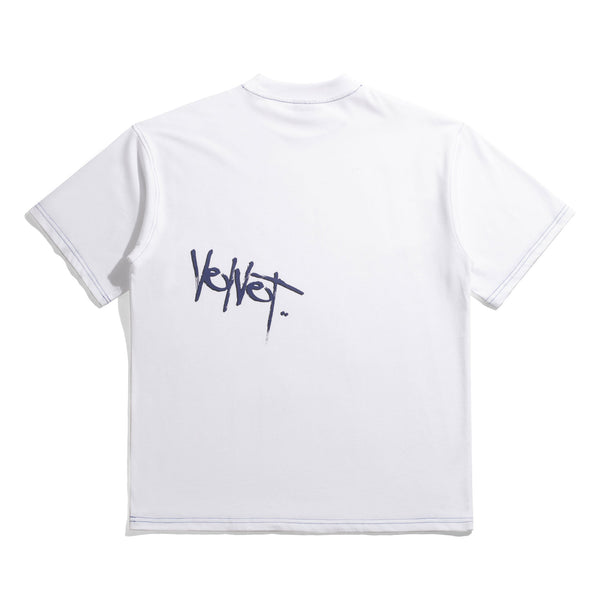Velvet Paint Tee, White