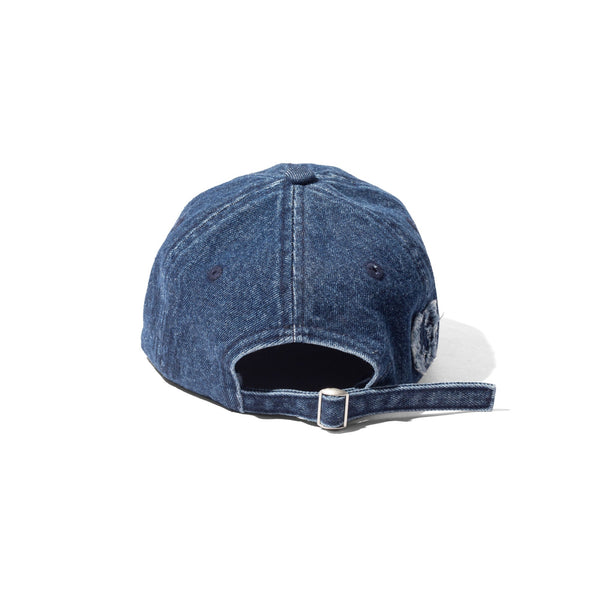 Velvet Applique Denim Cap, Blue