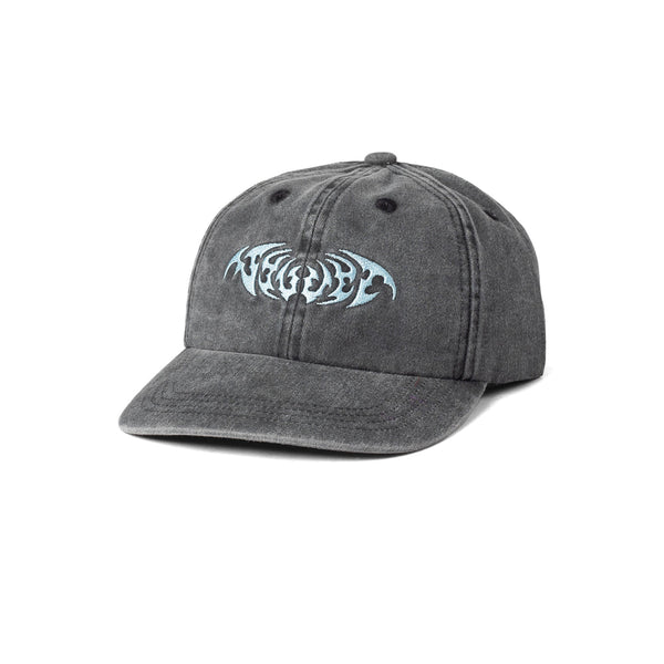 Velvet Logo Hat, Washed Black