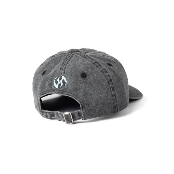 Velvet Logo Hat, Washed Black