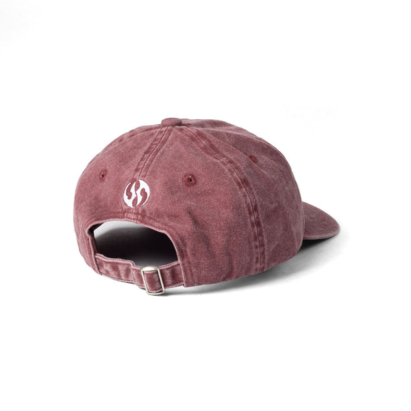 Velvet Logo Hat, Washed Maroon