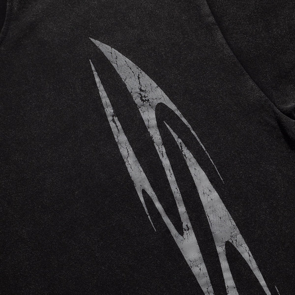 Velvet Blade Tee, Washed Black
