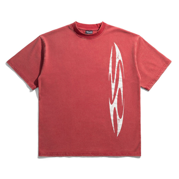Velvet Blade Tee, Washed Red