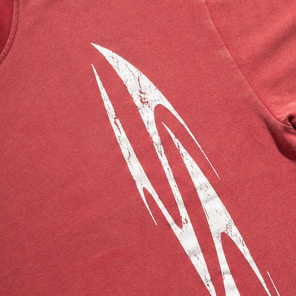 Velvet Blade Tee, Washed Red