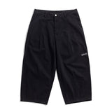 Wide Leg Canvas Pants, Black